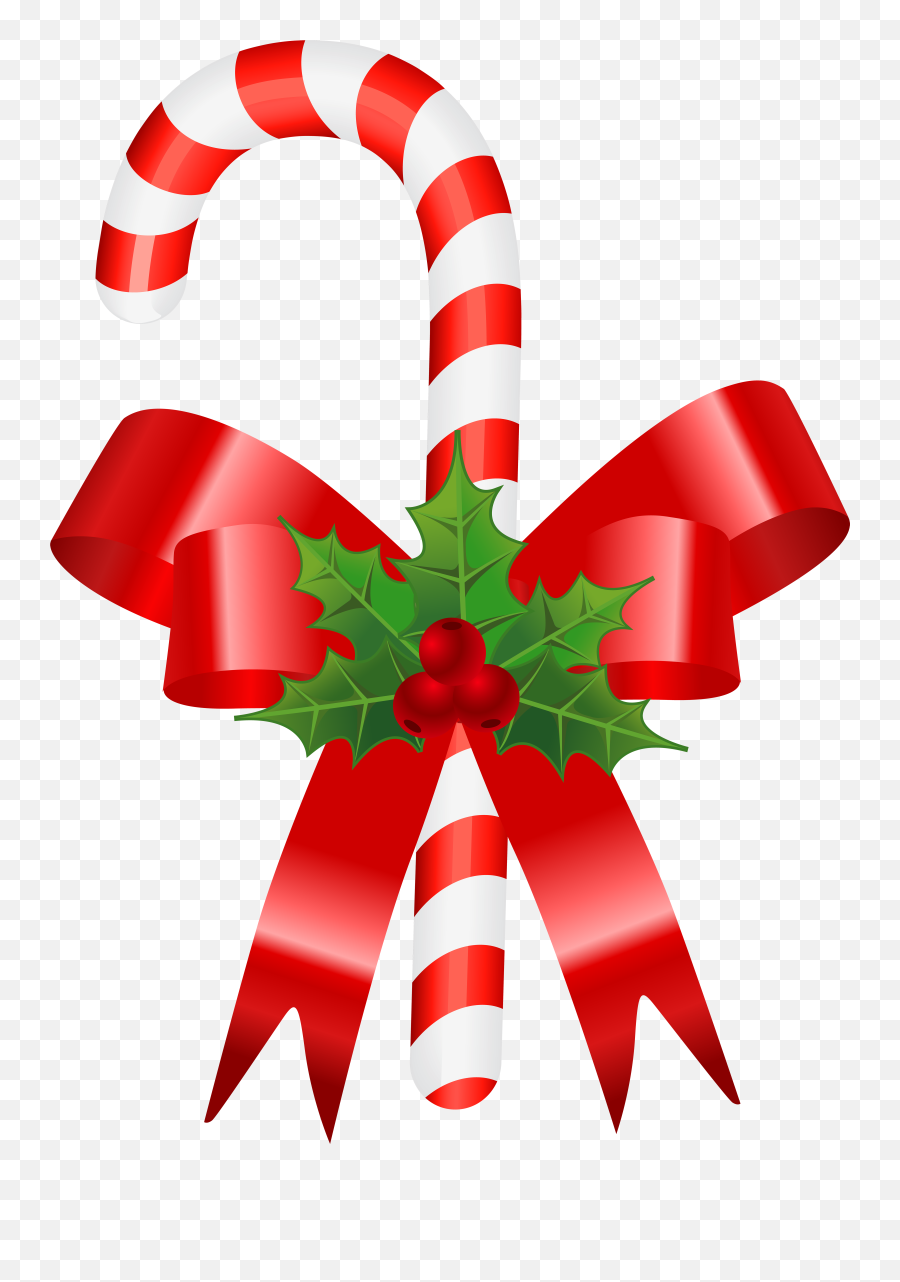 Candy Cane Transparent Png Clip Art - Candy Cane Christmas Bulb Emoji,Candy Cane Png