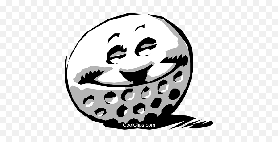 Cartoon Golf Ball Royalty Free Vector Clip Art Illustration - Dot Emoji,Golf Ball Clipart