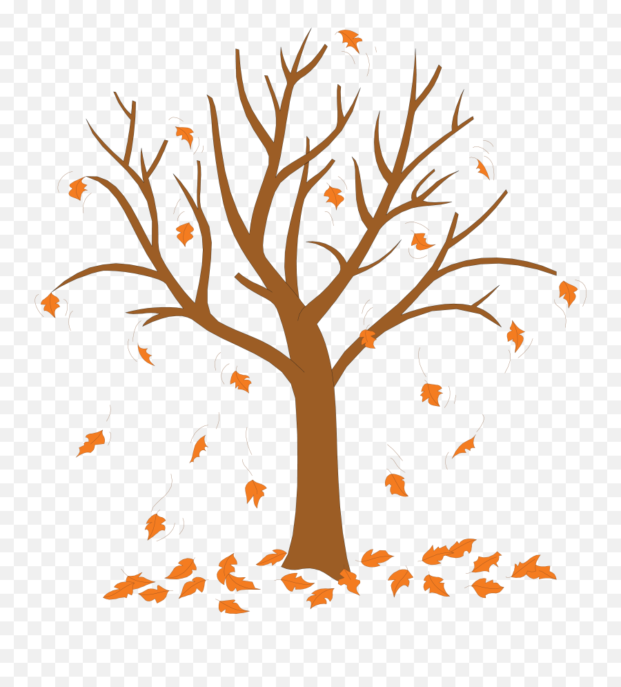 Fall Leaves Tree Free Stock Png Files - Tree With Falling Leaves Clipart Emoji,Fall Leaves Clipart