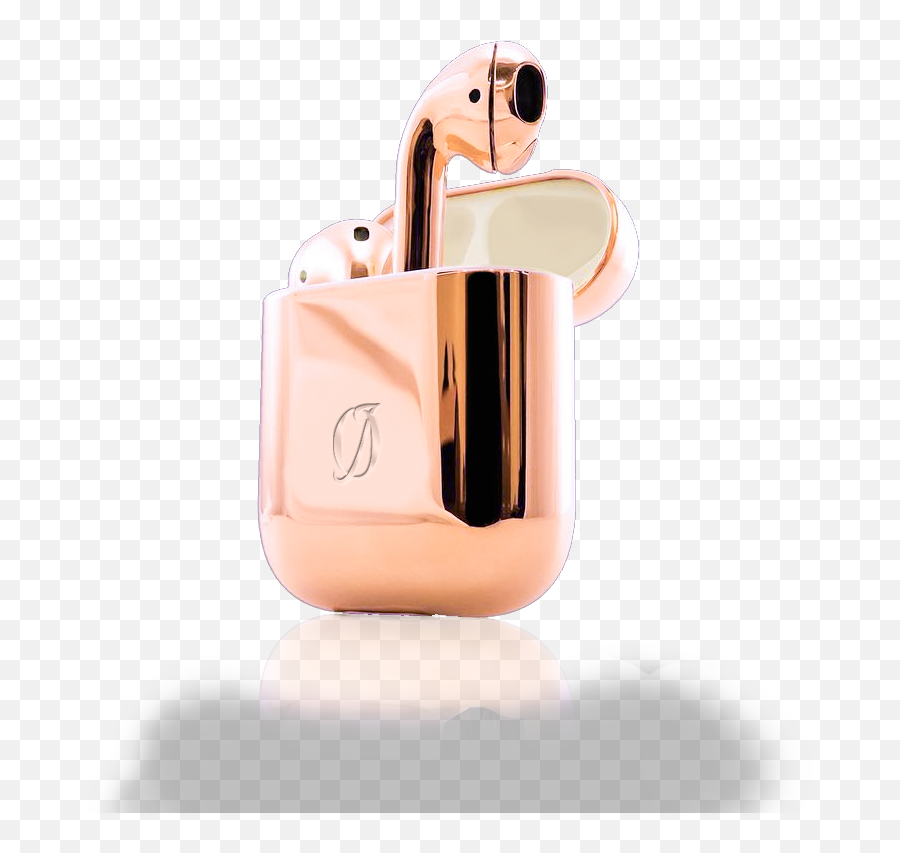 Luxury 24k Gold Airpod - Rose Gold Airpods Png Emoji,Airpod Png
