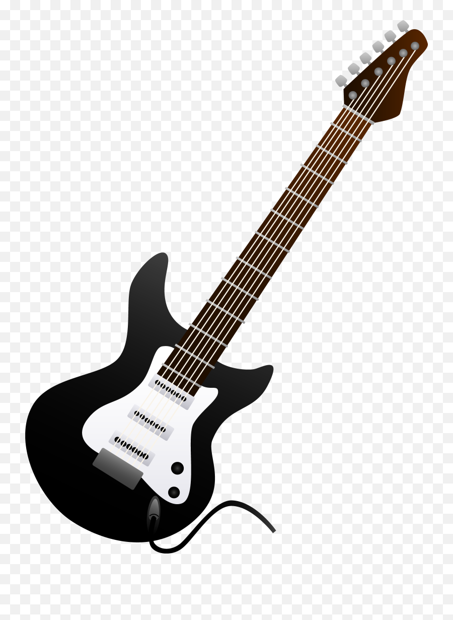 White Bass Guitar Clipart Black - Guitar Vector Clip Art Emoji,Bass Clipart