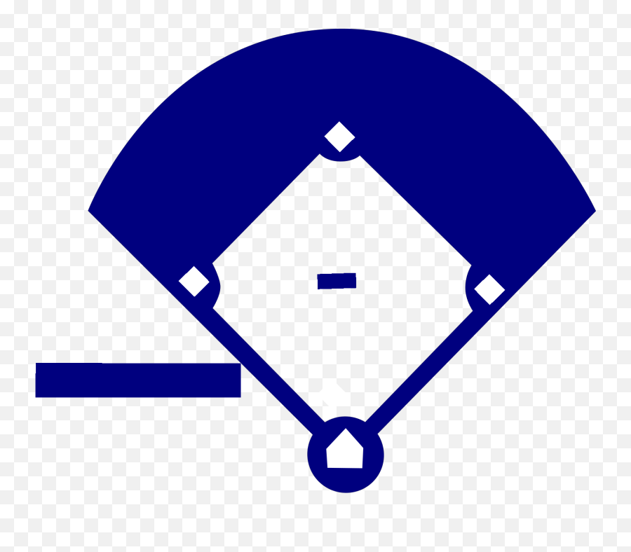 Baseball Field Blue Clip Art At Clker - Silhouette Baseball Field Vector Emoji,Baseball Diamond Clipart