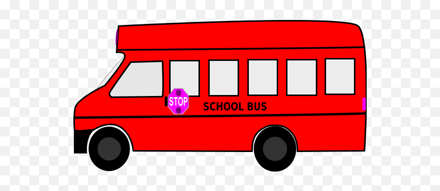 Red School Bus Clip Art Png Image With - School Bus Red Colour Emoji,School Bus Clipart