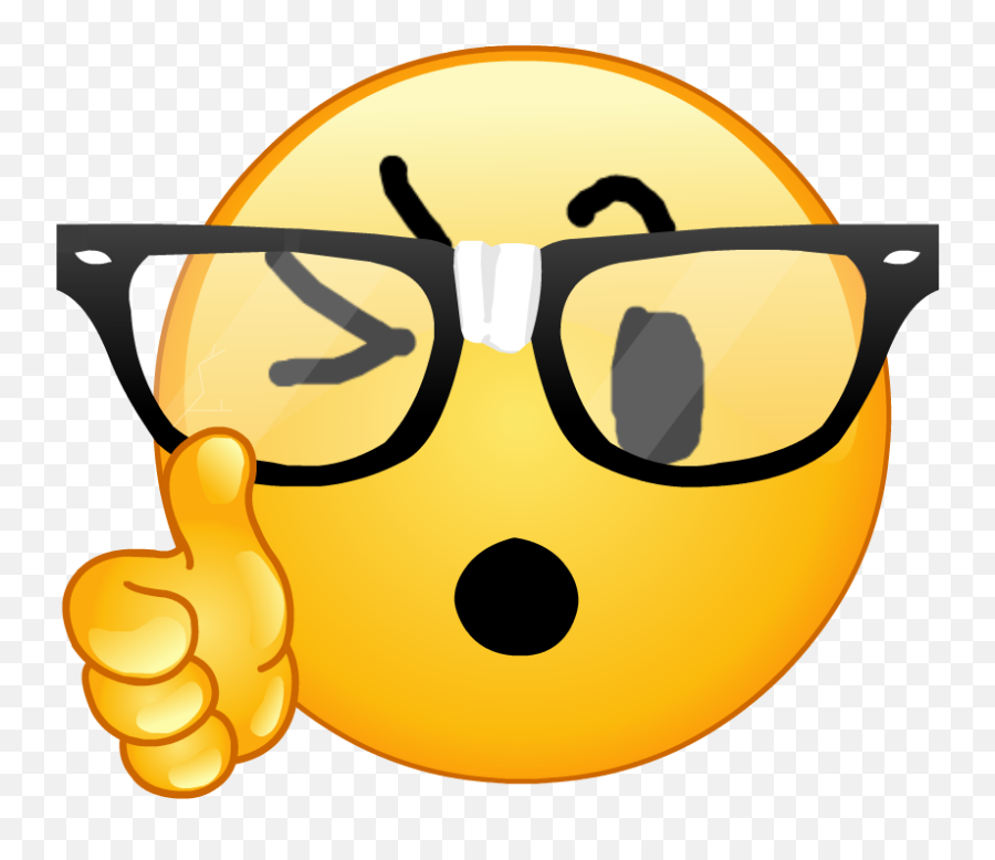 Smiley Emoji Clip Art Thumb Signal,Nerd Emoji Png