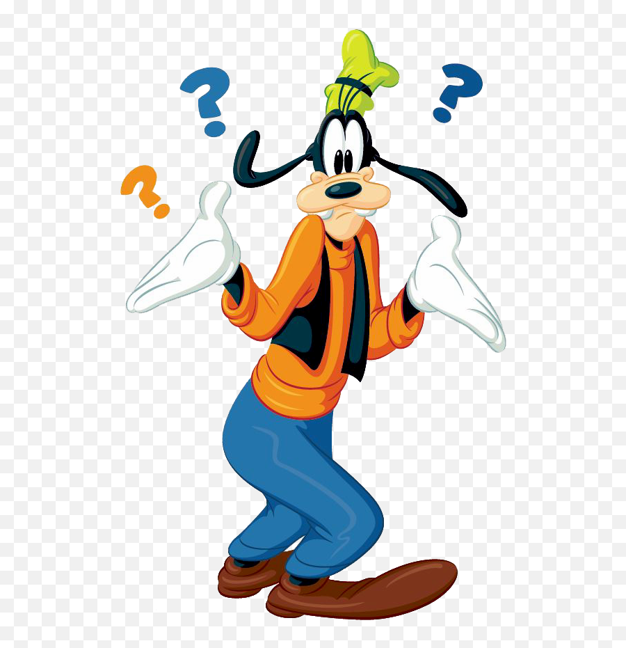 Library Of Disney Character Question Image Royalty Free Png - Goofy Png Disney Emoji,Question Clipart