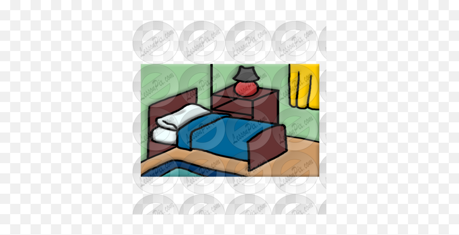 Bedroom Picture For Classroom Therapy - Twin Size Emoji,Bedroom Clipart