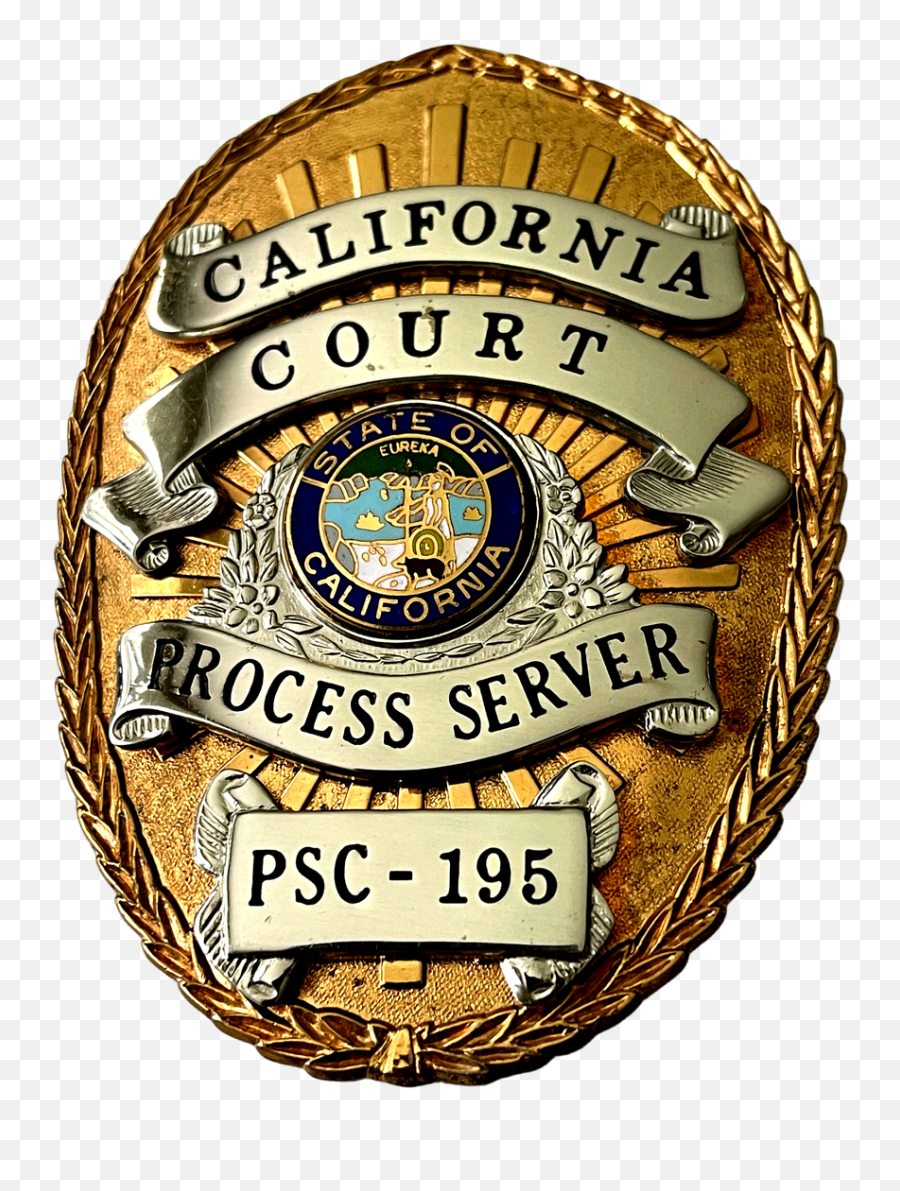 California Court Server Badge Emoji,Badge Logo Design