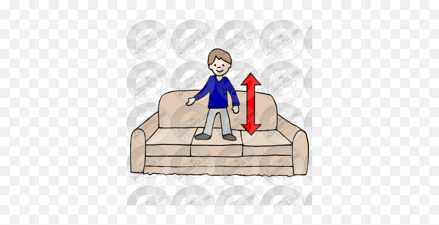 Jumping - No Jumping On Couch Sign Emoji,Couch Clipart