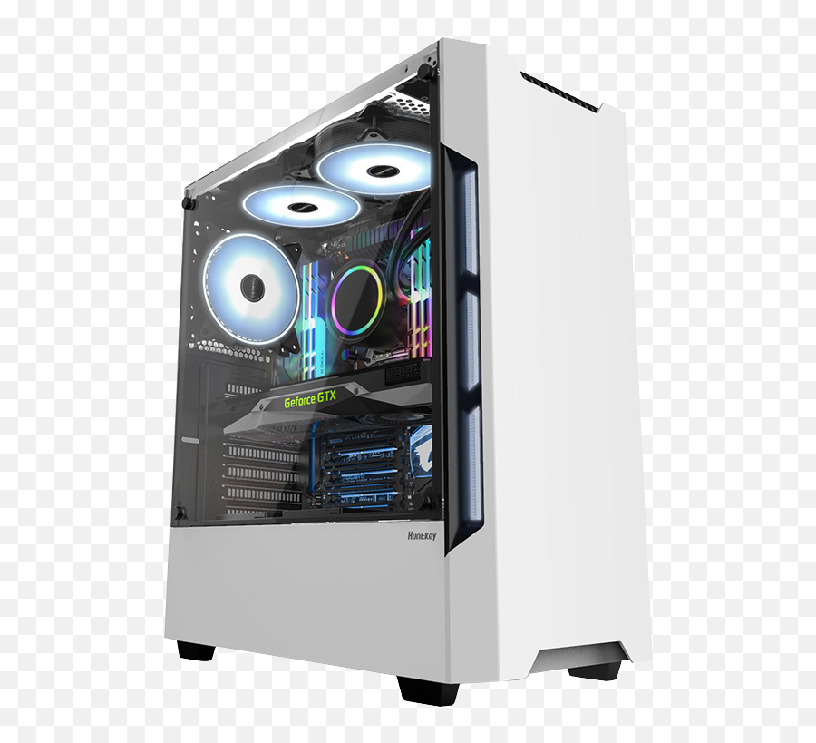 Buy Hangjia Gx580h Computer Case Desktop Atx Mainframe Game Emoji,Transparent Cpu Case