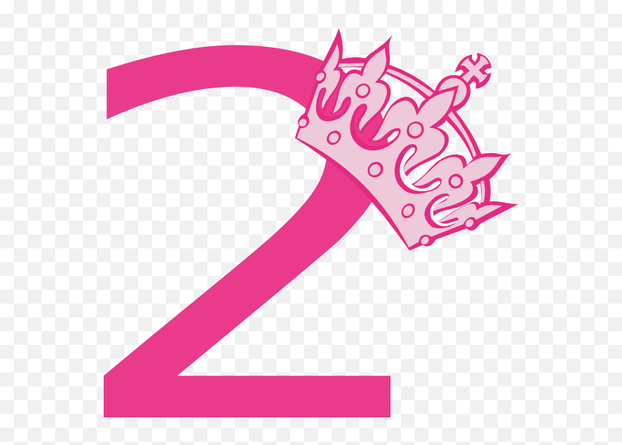 2nd Birthday Pink Tiara Clip Art At Clkercom - Vector Clip Birthday Pink Number 2 Emoji,Tiara Clipart
