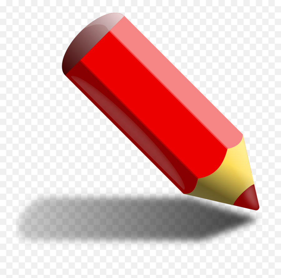 Language Arts Grade - Red Color Pencil Cartoon Clipart One Colored Pencil Clipart Emoji,Pencils Clipart