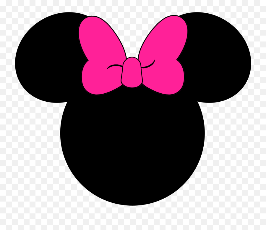 Silhouette Minnie Ears - Novocomtop Head Minnie Mouse Png Emoji,Ear Clipart