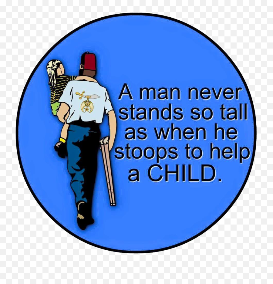Editorial Without Words - Man Never Stands So Tall Emoji,Shriners Logo