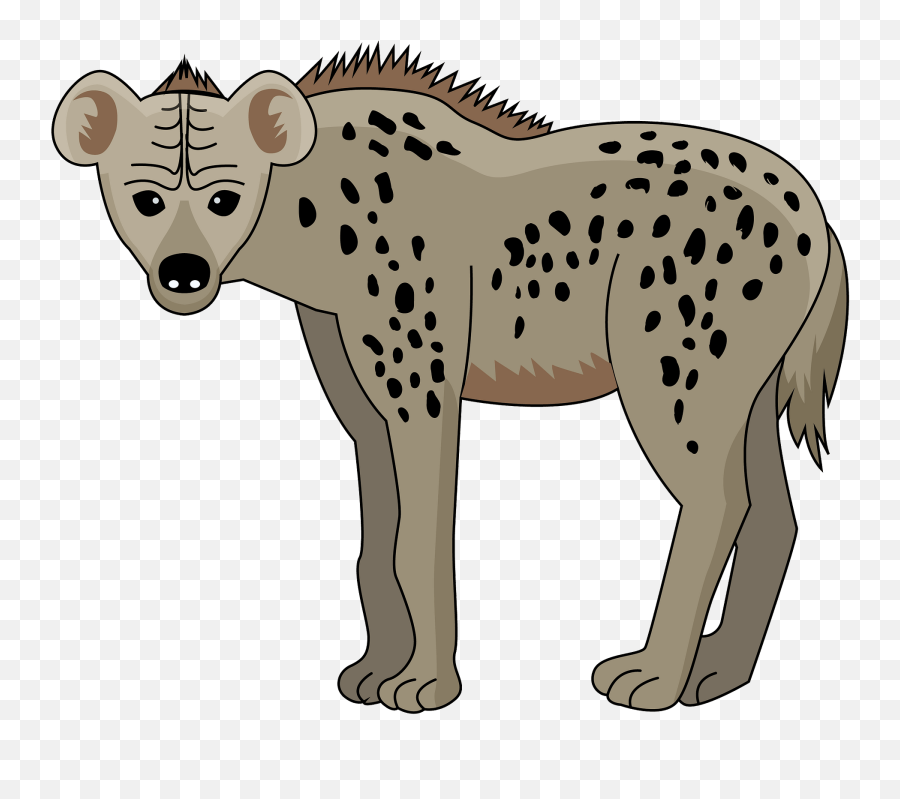 Spotted Hyena Clipart - Hyena Clipart Emoji,Hyena Png