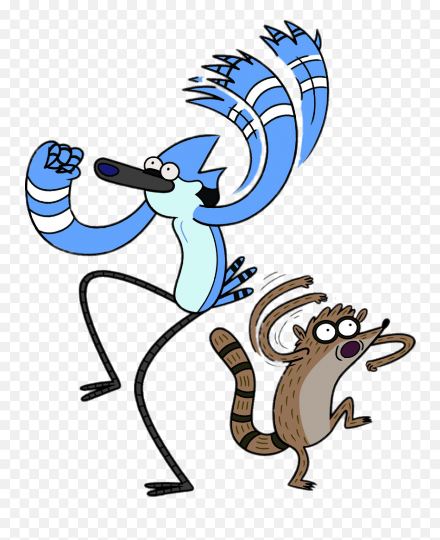 Check Out This Transparent Mordecai And Rigby Dancing Png Image - Regular Show Rigby Ooooh Emoji,Dancing Png