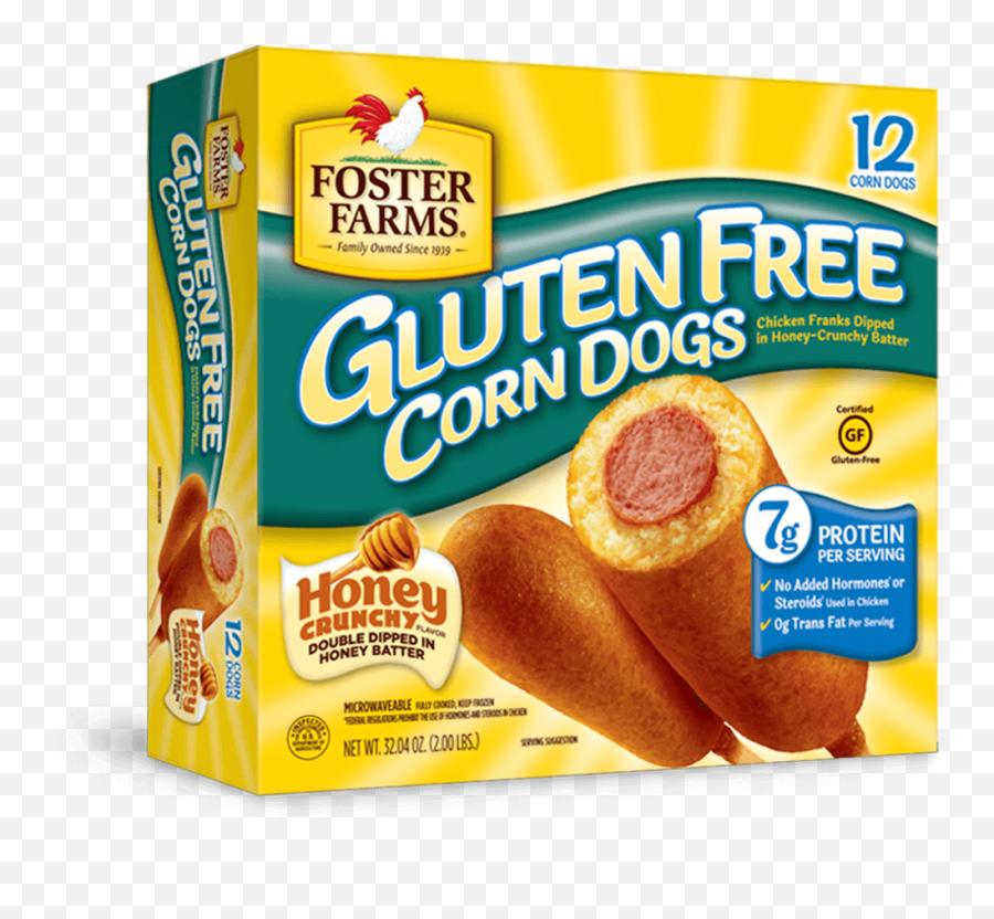 Gluten Free Corn Dogs Honey Crunchy 12 - Foster Farms Corn Dog Emoji,Corn Dog Png