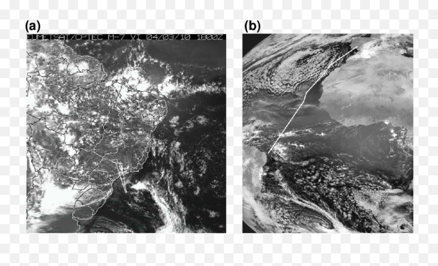 Meteosat - 8 Vis Images With Dial Flight Paths Indicated By Seachannel Emoji,White Lines Png