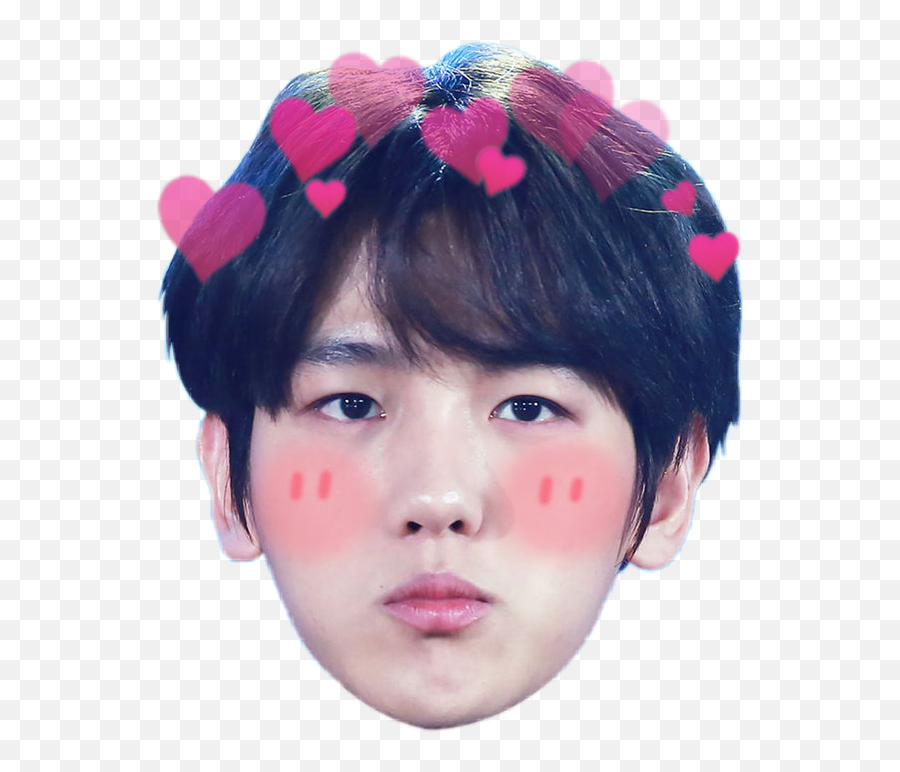 Cute Face Png - Baekhyun Exo 04 Cute Heart Face Sweet Cute Baekhyun Png Emoji,Kawaii Face Png