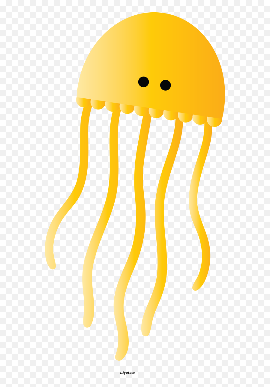 Animals Yellow Jellyfish Emoticon For - Big Emoji,Jellyfish Clipart
