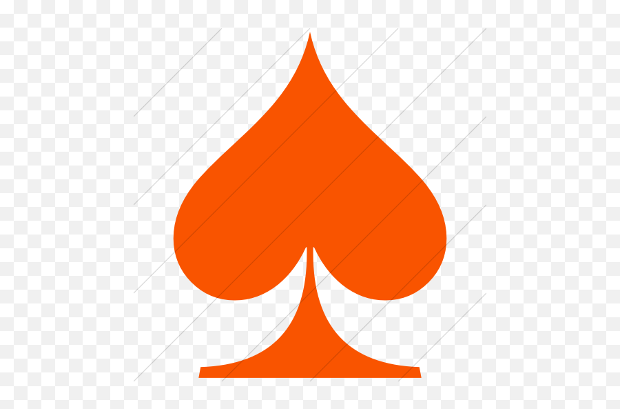 Iconsetc Simple Orange Classica Black Spade Suit Icon - Vertical Emoji,Spade Logo