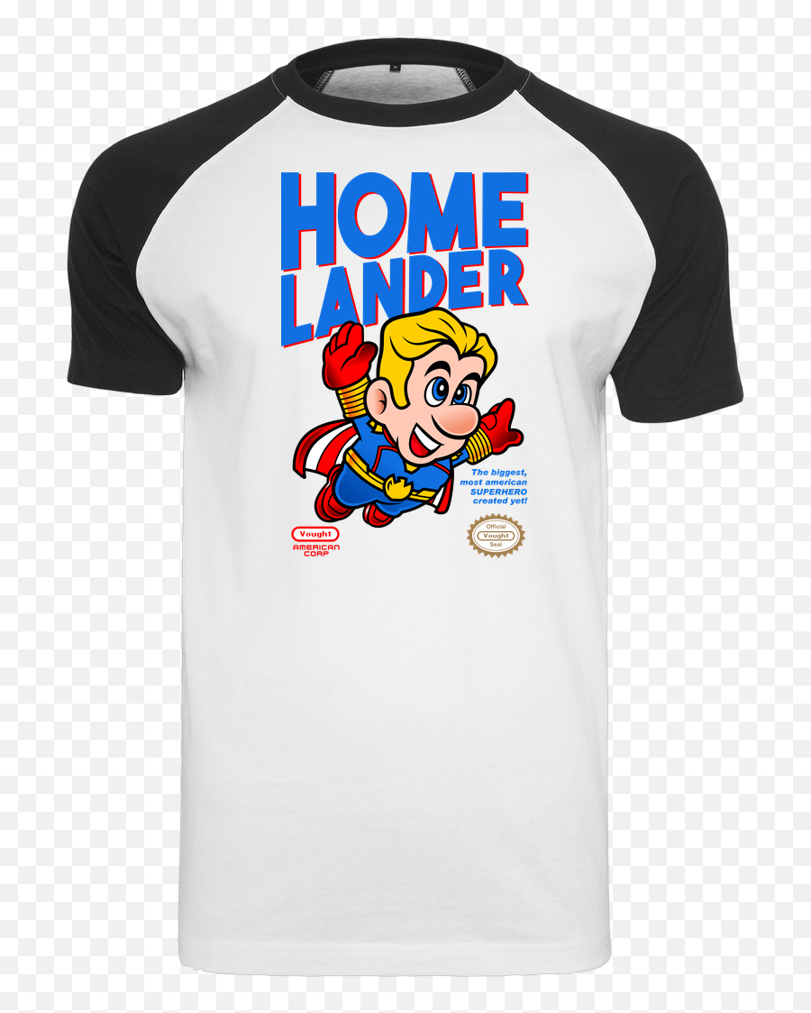 Super Homelander Raglan Tee Supergeek Emoji,Super Hero Logo Shirts