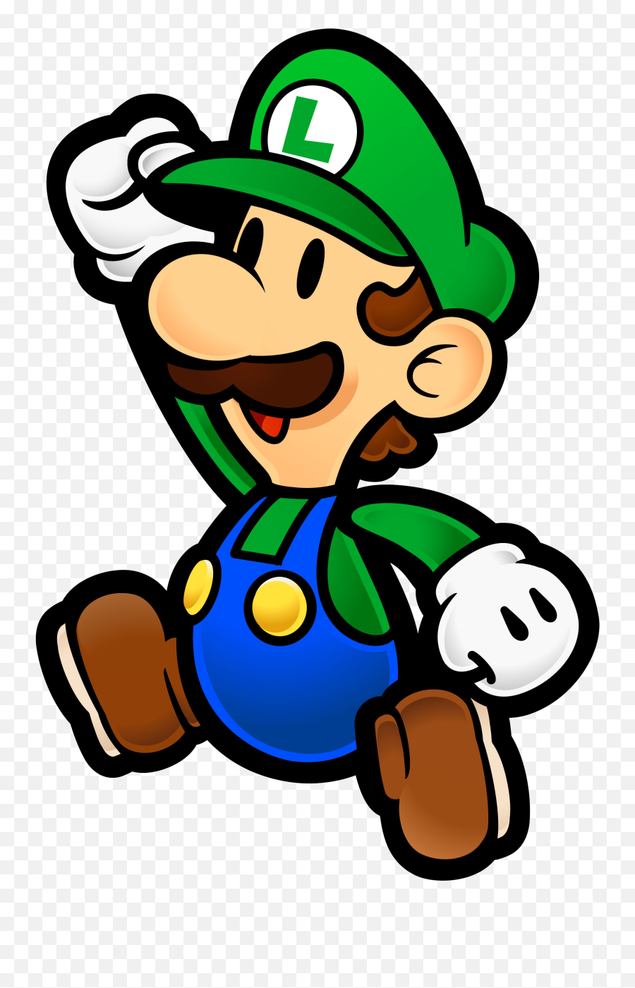 Download Super Mario Clipart Green - Paper Mario Luigi Emoji,Luigi Png