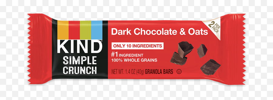 Kind Simple Crunch Dark Chocolate U0026 Oats Emoji,Oats Png