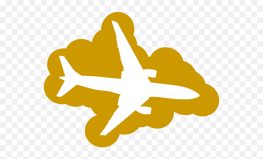 Download Hd Gold Clipart Airplane - Clipart Gold Plane Gold Airplane Clipart Emoji,Gold Clipart