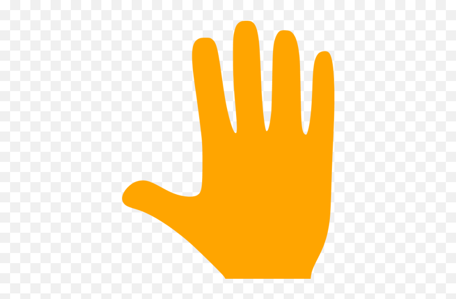 Orange Whole Hand Icon - Hand Icon Color Png Emoji,Hand Transparent
