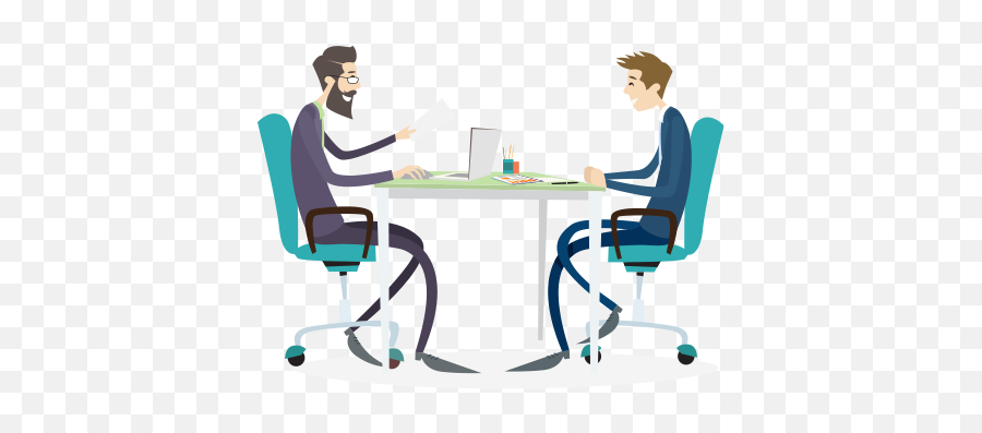 Face To Face Discussion - Job Interview 428x316 Png Office Worker Emoji,Interview Clipart