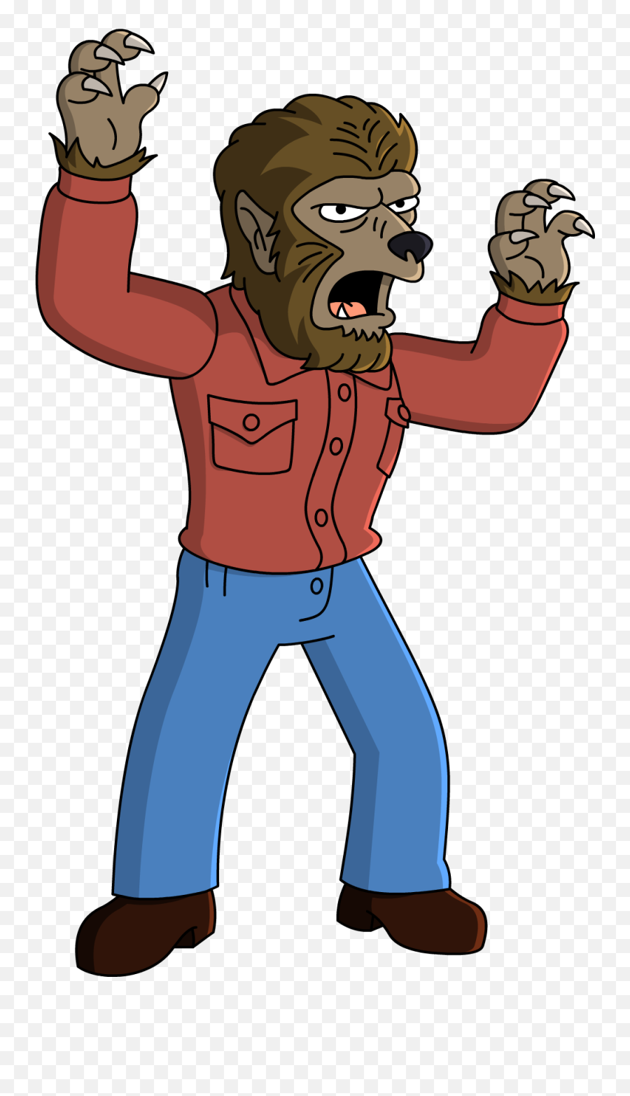 Howl Hill Werewolf - Simpsons Tapped Out Werwolf Emoji,Werewolf Clipart