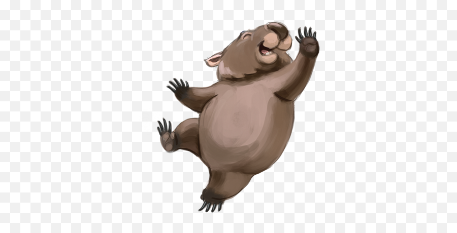 High Five Wombat - Wombat Clipart Emoji,High Five Clipart