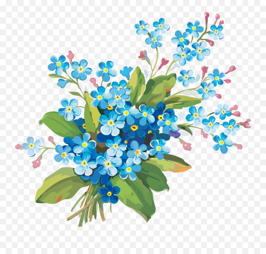 Flowers Flower Flores Ftestickers - Mavi Çiçek Png Emoji,Forget Me Not Flowers Clipart