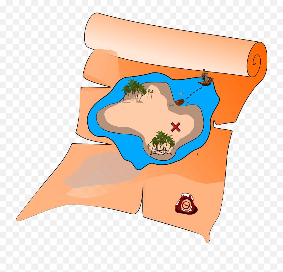 Treasure Map Clipart - Map Clipart Emoji,Map Clipart