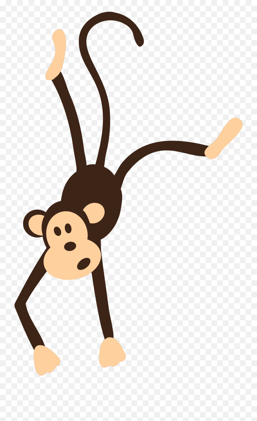 Upside Down Hanging Monkey Clipart Free - Hanging Monkey Clip Art Emoji,Clipart Monkey