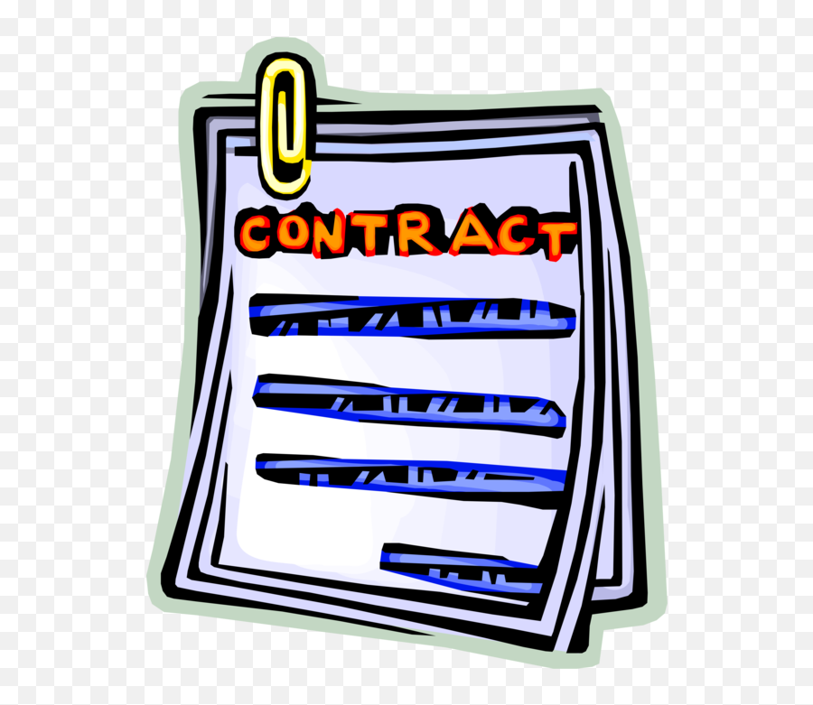 Legal Binding Contract - Vector Image Emoji,Contract Clipart