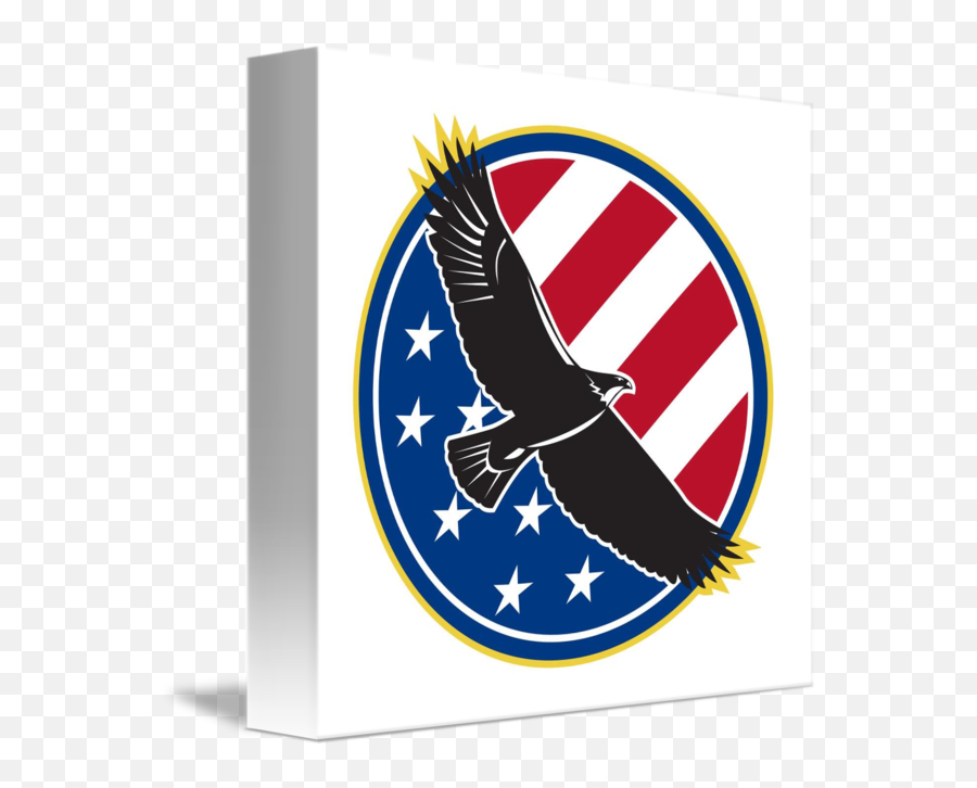American Eagle Flying Usa Flag Retro By Aloysius Patrimonio Emoji,Usa Flag Transparent