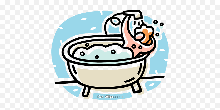 Woman Having A Bath Royalty Free Vector Clip Art Emoji,Taking A Shower Clipart