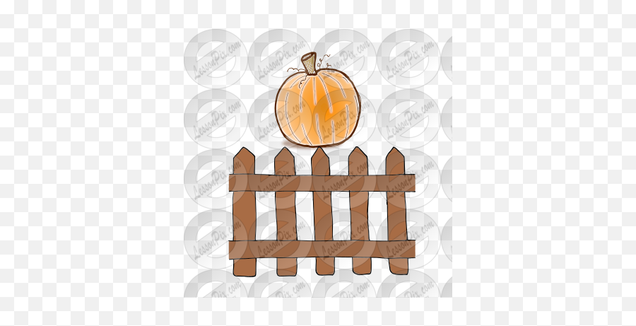 Pumpkin On The Fence Picture For Classroom Therapy Use - Znaki Drogowe Demotywatory Emoji,Fence Clipart