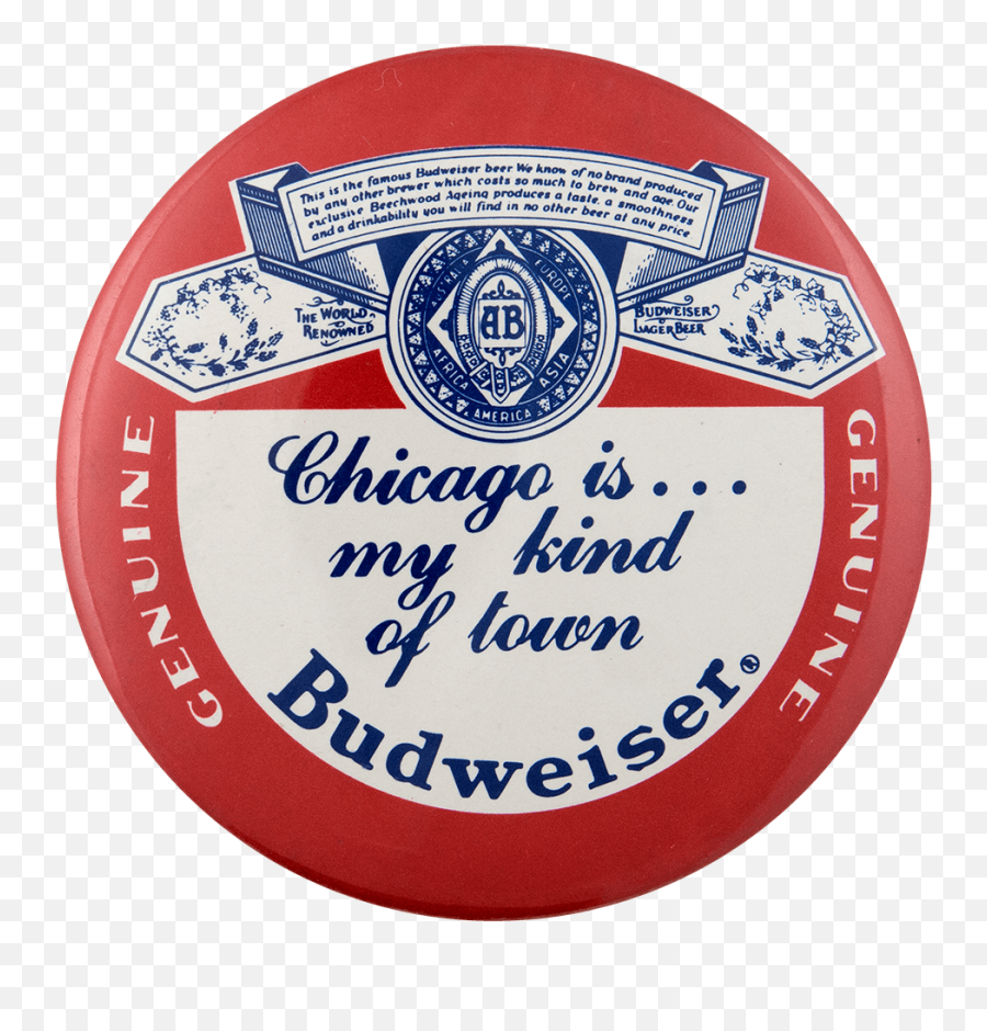 Chicago Budweiser Label Busy Beaver Button Museum - Budweiser Circle Logo Emoji,Busch Light Logo