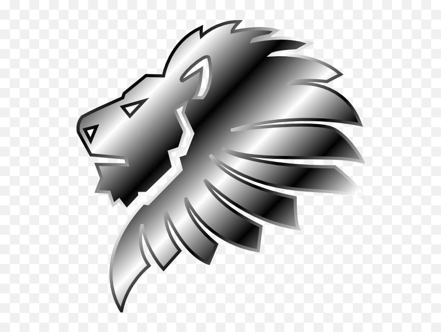 Lion Clip Art - Lion Head Silver Clipart Transparent Silver Lion Logo Png Emoji,Lion Head Clipart