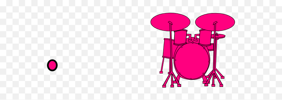 Drums Hot Pink Clip Art At Clker - Cartoon Transparent Drum Set Emoji,Drums Clipart
