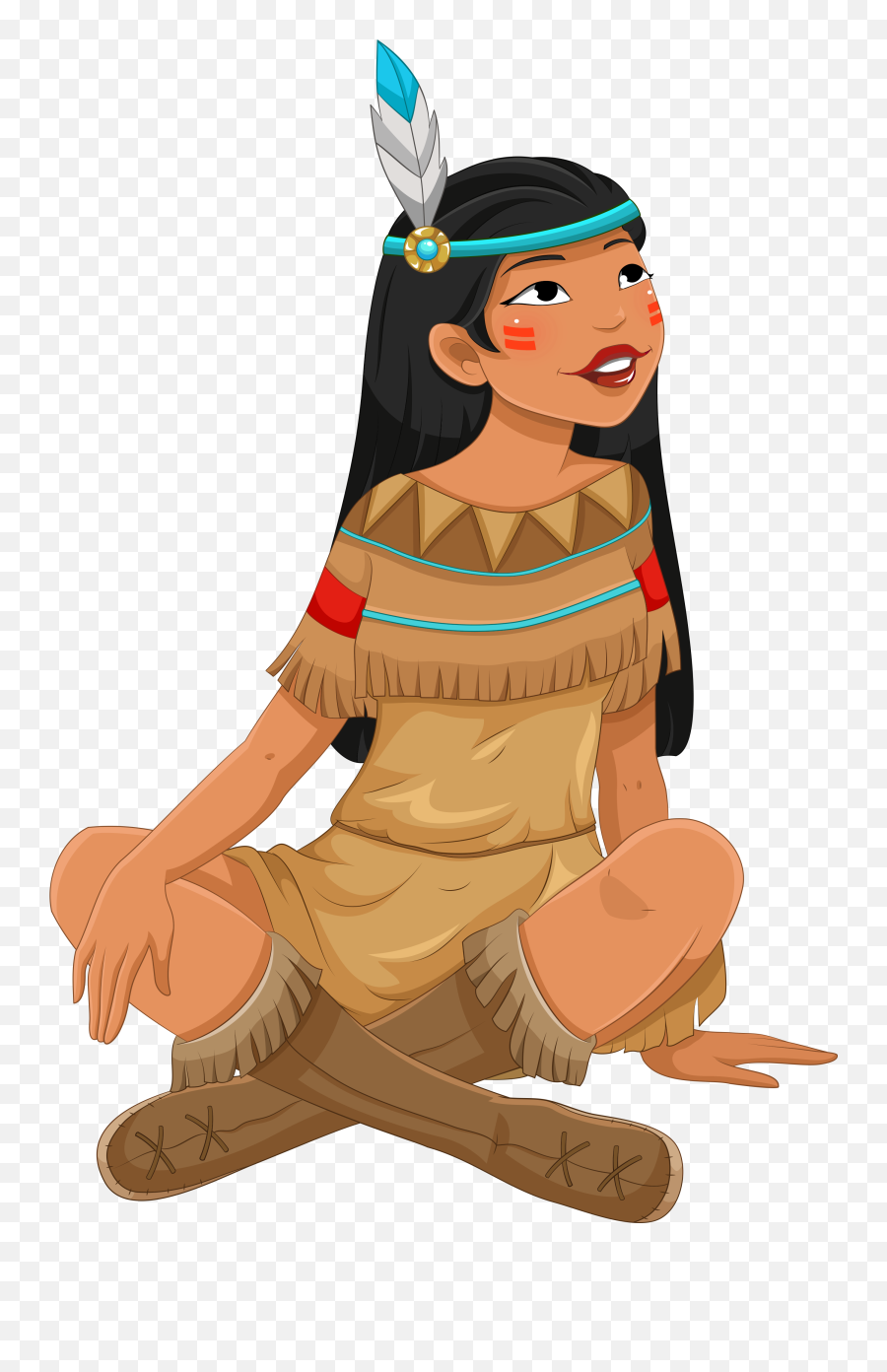 Free Native American Clipart The - Native American Girl Clipart Transparent Emoji,Indian Clipart