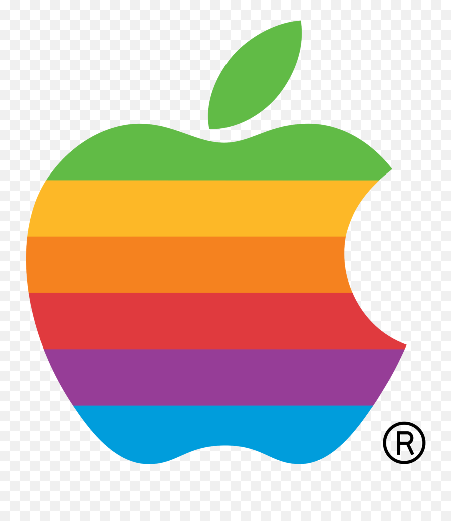 Apple Computer Logo Old Apple Logo - Rainbow Apple Logo Svg Emoji,Iphone 7 Stuck On Apple Logo