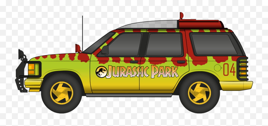 Jurassic Park Car Png Transparent Png - Jurassic Park Ford Explorer Png Emoji,Jurassic Park Clipart