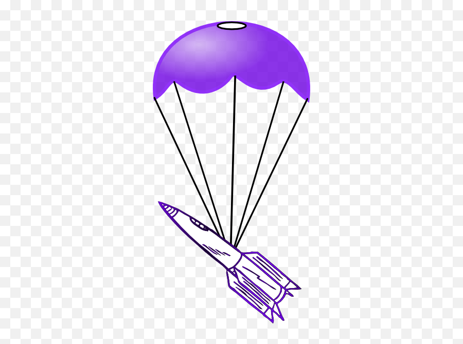 Rocket Ship Clip Art - Rocket With Parachute Clipart Emoji,Parachutist Clipart