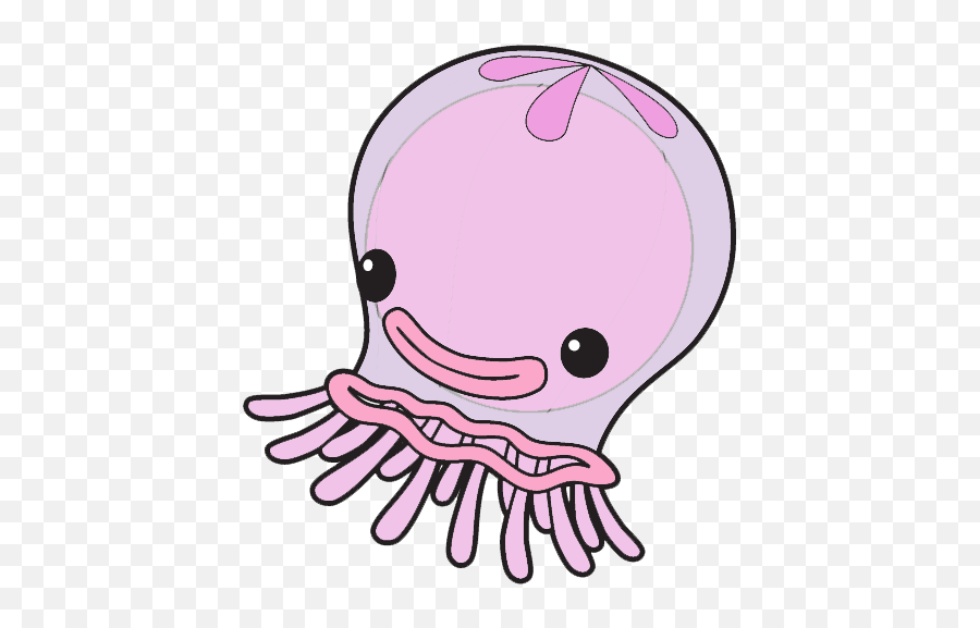 Jellyfish Clip Art 2 - Cartoon Jellyfish Transparent Emoji,Jellyfish Clipart
