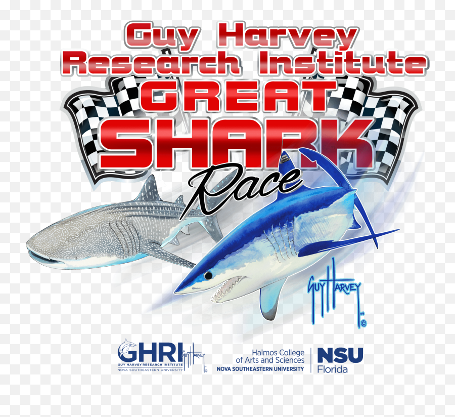 On Your Mark Get Set Go The Great Shark Race Is Back - Guy Harvey Emoji,Southeastern University Logo