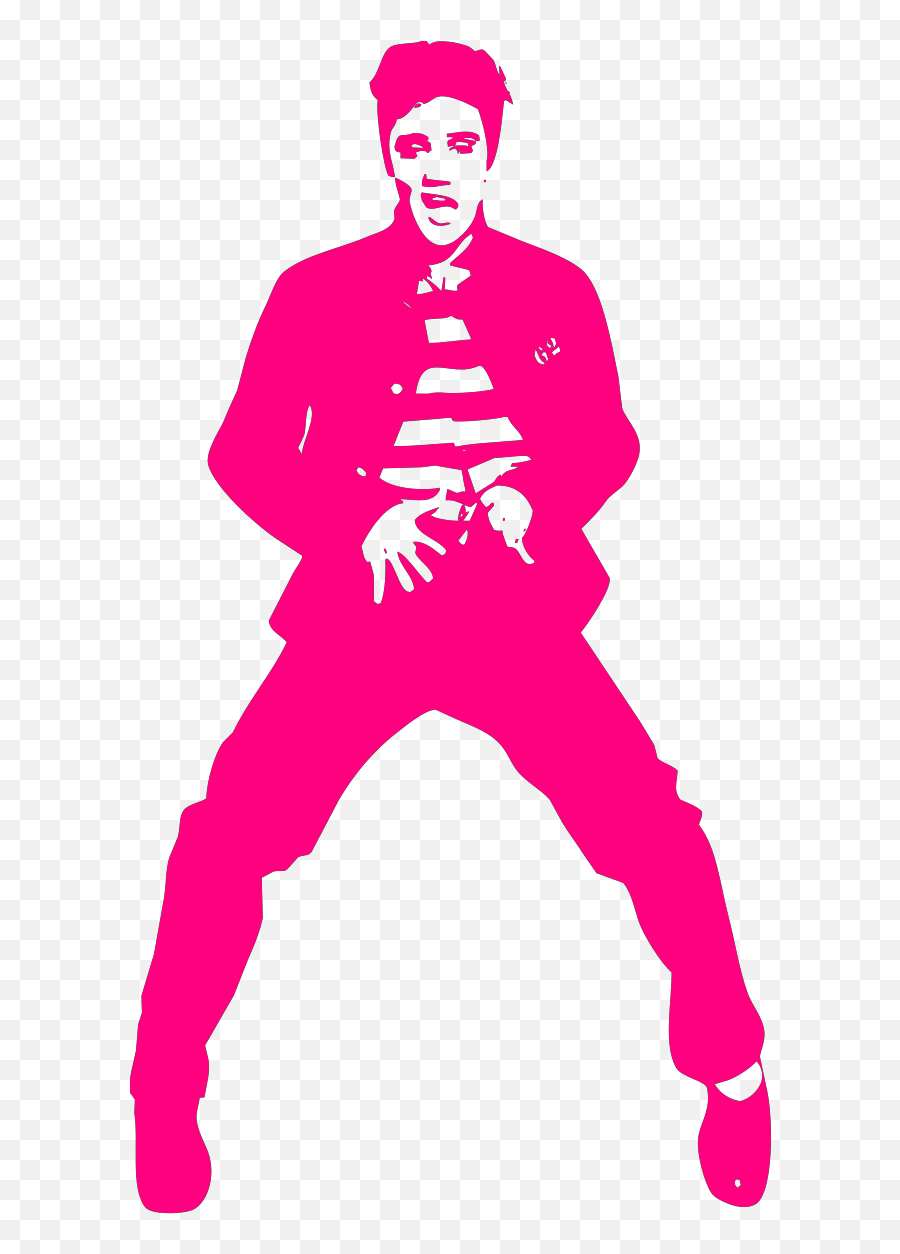 Pink Elvis Clip Art - Elvis Presley Jailhouse Rock Pink Emoji,Elvis Clipart