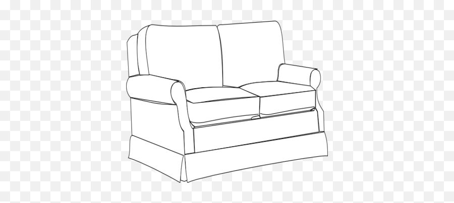 Sofa Clip Art Bw At Vector Online - Flared Arm Emoji,Couch Clipart